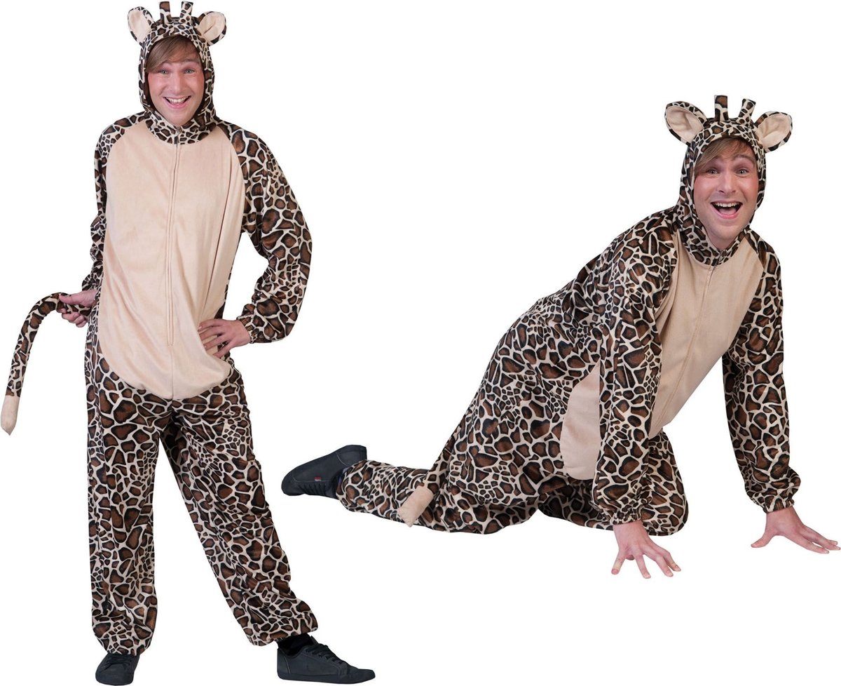 Giraf Kostuum | Savanna Giraffe Onesie | Man | Maat 52-54 | Carnaval kostuum | Verkleedkleding